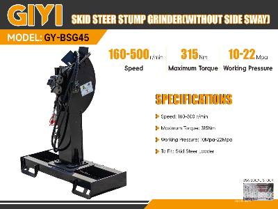 Unused 2025 GIYI GY-BSG45 (Unused) Skid Steer Stump Grinder Unused 2025 GIYI GY-BSG45 (Unused) Skid Steer Stump Grinder