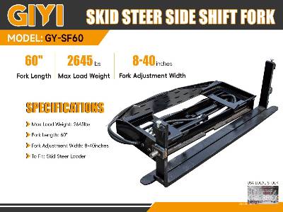 Unused 2025 GIYI  GY-SF60  60 in (Unused)  Skid Steer Attachment - Other