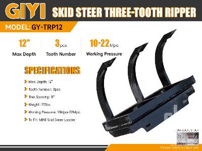 Unused 2025 GIYI  GY-TRP12  Mini (Unused)  Skid Steer Attachment - Other
