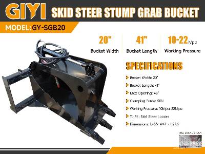 Unused 2025 GIYI  GY-SGB20  20 in Grapple (Unused)  Skid Steer Attachment - Other