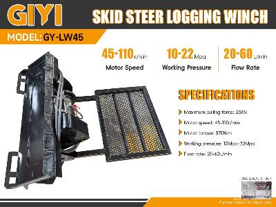 Unused 2025 GIYI GY-LW45 Skid Steer Winch (Unused) Skid Steer Attachment - Other Unused 2025 GIYI GY-LW45 Skid Steer Winch (Unused) Skid Steer Attachment - Other