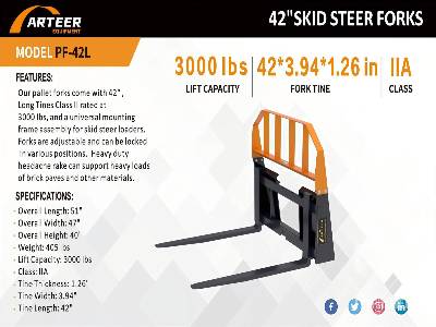 Unused 2025 ARTEER  PF-42L  42 in (Unused)  Skid Steer Forks