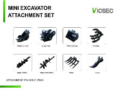 Unused 2025 VICSEC  VCA-8  Quantity of (8) Mini Excavator  ...  Excavator Attachment - Other