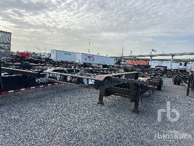 2019 MEGA  34 ft Spread Axle T/A Sand Box  Container Chassis