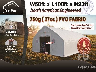 Unused 2025 SUIHE  S5010023DP-750G  100 ft x 50 ft x 23 ft (Unused)  Storage Building