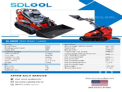 Unused 2025 SDLOOL SL380R Mini (Unused) Compact Track Loader Unused 2025 SDLOOL SL380R Mini (Unused) Compact Track Loader