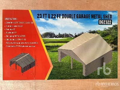 Unused 2025 AGRIQUIP DG2322 23 ft x 22 ft Double Garage Met ... Shed Unused 2025 AGRIQUIP DG2322 23 ft x 22 ft Double Garage Met ... Shed