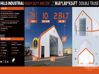 Unused 2025 HILLS INDUSTRIAL  804024  40 ft x 80 ft x 24 ft (Unused)  Storage Building