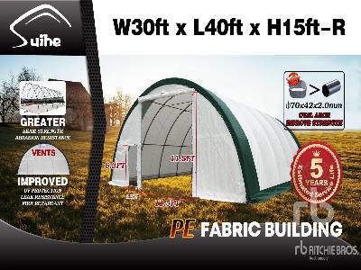 Unused 2025 SUIHE  S304015R-300GPE  30 ft x 40 ft x 15 ft (Unused)  Storage Building