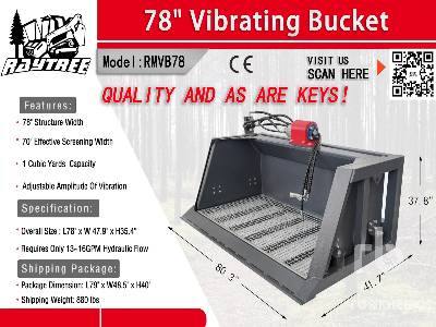 Unused 2025 RAYTREE  RMVB78  70 in (Unused)  Skid Steer Bucket