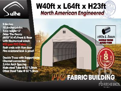 Unused 2025 SUIHE  S406423DP-610GP  40 ft x 64 ft x 23 ft (Unused)  Storage Building