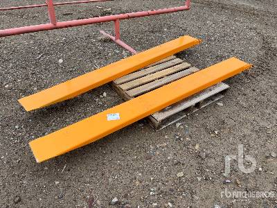 Quantity of (2) 95 in  Skid Steer Fork Extension