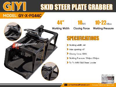 Unused 2025 GIYI GY-X PG44C 44 in Mini (Unused) Skid Steer Grapple Unused 2025 GIYI GY-X PG44C 44 in Mini (Unused) Skid Steer Grapple
