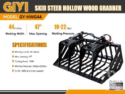 Unused 2025 GIYI GY-HWG44C 44 in Skeleton Mini (Unused) Skid Steer Grapple Unused 2025 GIYI GY-HWG44C 44 in Skeleton Mini (Unused) Skid Steer Grapple